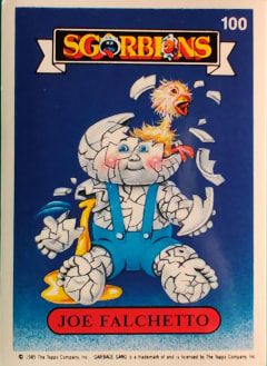album sticker JOE FALCHETTO, no. 100 — Sgorbions serie 1