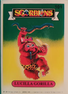 album sticker LUCILLA GORILLA, no. 101 — Sgorbions serie 1