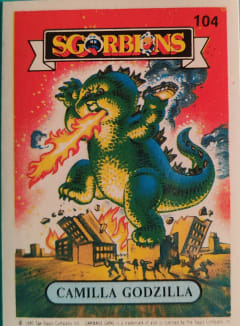 album sticker CAMILLA GODZILLA, no. 104 — Sgorbions serie 1