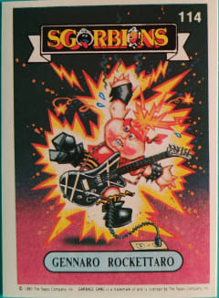 album sticker GENNARO ROCKETTARO, no. 114 — Sgorbions serie 1