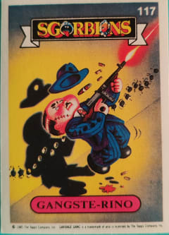 album sticker GANGSTE-RINO, no. 117 — Sgorbions serie 1