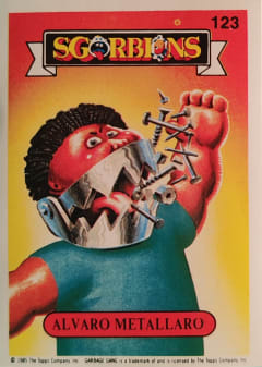 album sticker ALVARO METALLARO, no. 123 — Sgorbions serie 1