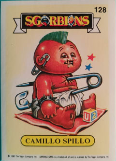 album sticker CAMILLO SPILLO, no. 128 — Sgorbions serie 1