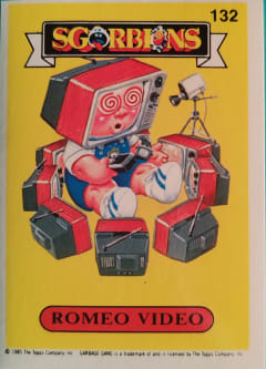 album sticker ROMEO VIDEO, no. 132 — Sgorbions serie 1
