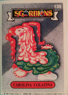 album sticker CAROLINA COLATINA, no. 135 — Sgorbions serie 1