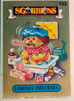 album sticker LORENZA INFLUENZA, no. 153 — Sgorbions serie 1