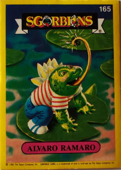 album sticker ALVARO RAMARO, no. 165 — Sgorbions serie 2