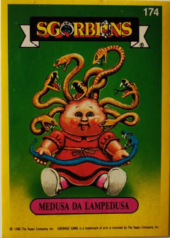 album sticker MEDUSA DA LAMPEDUSA, no. 174 — Sgorbions serie 2