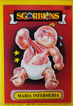 album sticker MARIA INFERMERIA, no. 187 — Sgorbions serie 2