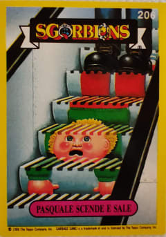 album sticker PASQUALE SCENDE E SALE, no. 206 — Sgorbions serie 2