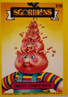 album sticker ORESTE CINQUETESTE, no. 210 — Sgorbions serie 2