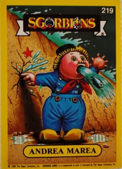 album sticker ANDREA MAREA, no. 219 — Sgorbions serie 2