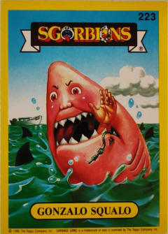 album sticker GONZALO SQUALO, no. 223 — Sgorbions serie 2