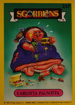 album sticker CARLOTTA PAGNOTTA, no. 237 — Sgorbions serie 2