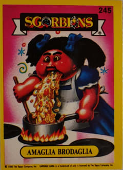 album sticker AMAGLIA BRODAGLIA, no. 245 — Sgorbions serie 2