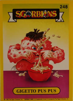 album sticker GIGETTO PUS PUS, no. 248 — Sgorbions serie 2
