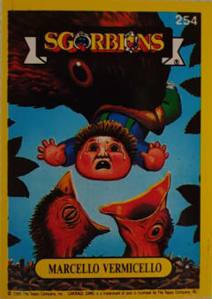 album sticker MARCELLO VERMICELLO, no. 254 — Sgorbions serie 2
