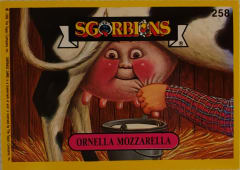album sticker ORNELLA MOZZARELLA, no. 258 — Sgorbions serie 2