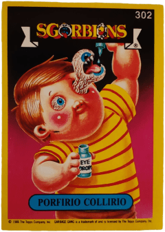 album sticker PORFIRIO COLLIRIO, no. 302 — Sgorbions serie 2