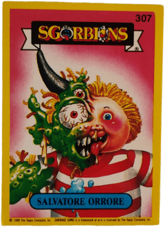 album sticker SALVATORE ORRORE, no. 307 — Sgorbions serie 2