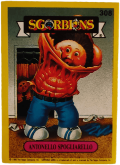 album sticker ANTONELLO SPOGLIARELLO, no. 308 — Sgorbions serie 2