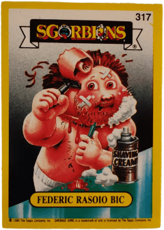 album sticker FEDERIC RASOIO BIC, no. 317 — Sgorbions serie 2