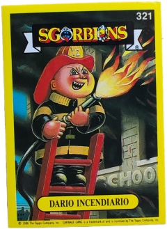 album sticker DARIO INCENDIARIO, no. 321 — Sgorbions serie 2