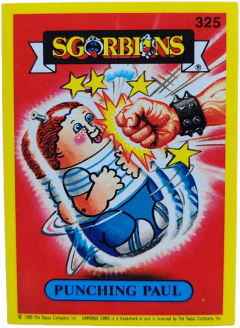 album sticker PUNCHING PAUL, no. 325 — Sgorbions serie 2
