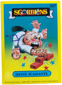 album sticker DANTE SCASSANTE, no. 327 — Sgorbions serie 2