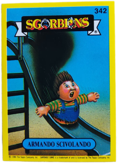 album sticker ARMANDO SCIVOLANDO, no. 342 — Sgorbions serie 2