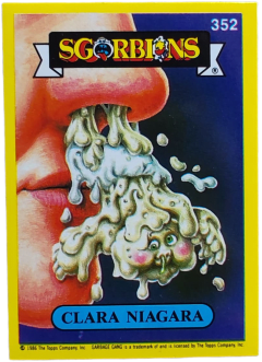 album sticker CLARA NIAGARA, no. 352 — Sgorbions serie 2