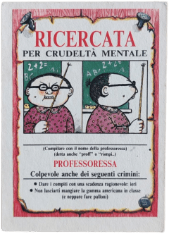 retro RICERCATA PER CRUDELTÀ MENTALE — Sgorbions serie 2