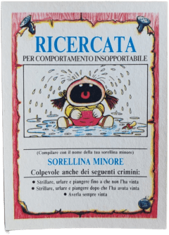 retro RICERCATA PER COMPORTAMENTO INSOPPORTABILE — Sgorbions serie 2