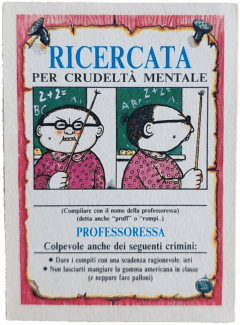 retro RICERCATA PER CRUDELTÀ MENTALE — Sgorbions serie 2