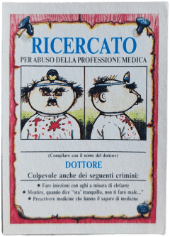 retro RICERCATO PER ABUSO DELLA PROFESSIONE MEDICA — Sgorbions serie 2