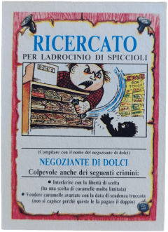retro RICERCATO PER LADROCINIO DI SPICCIOLI — Sgorbions serie 2