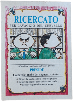retro RICERCATO PER LAVAGGIO DEL CERVELLO — Sgorbions serie 2