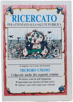 retro RICERCATO PER ATTENTATO ALLA SALUTE PUBBLICA — Sgorbions serie 2