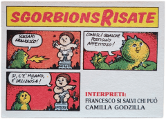 retro FRANCESCO SI SALVI CHI PUÒ E CAMILLA GODZILLA — Sgorbions serie 2