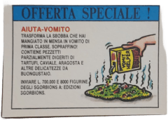 retro AIUTA-VOMITO — Sgorbions serie 2