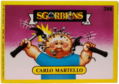 album sticker CARLO MARTELLO, no. 398 — Sgorbions serie 2
