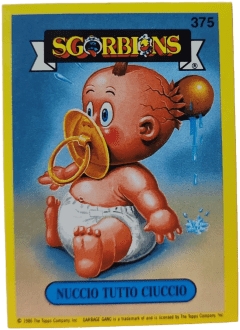 album sticker NUCCIO TUTTO CIUCCIO, no. 375 — Sgorbions serie 2