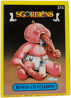 album sticker BENITO CIUCCIADITO, no. 374 — Sgorbions serie 2