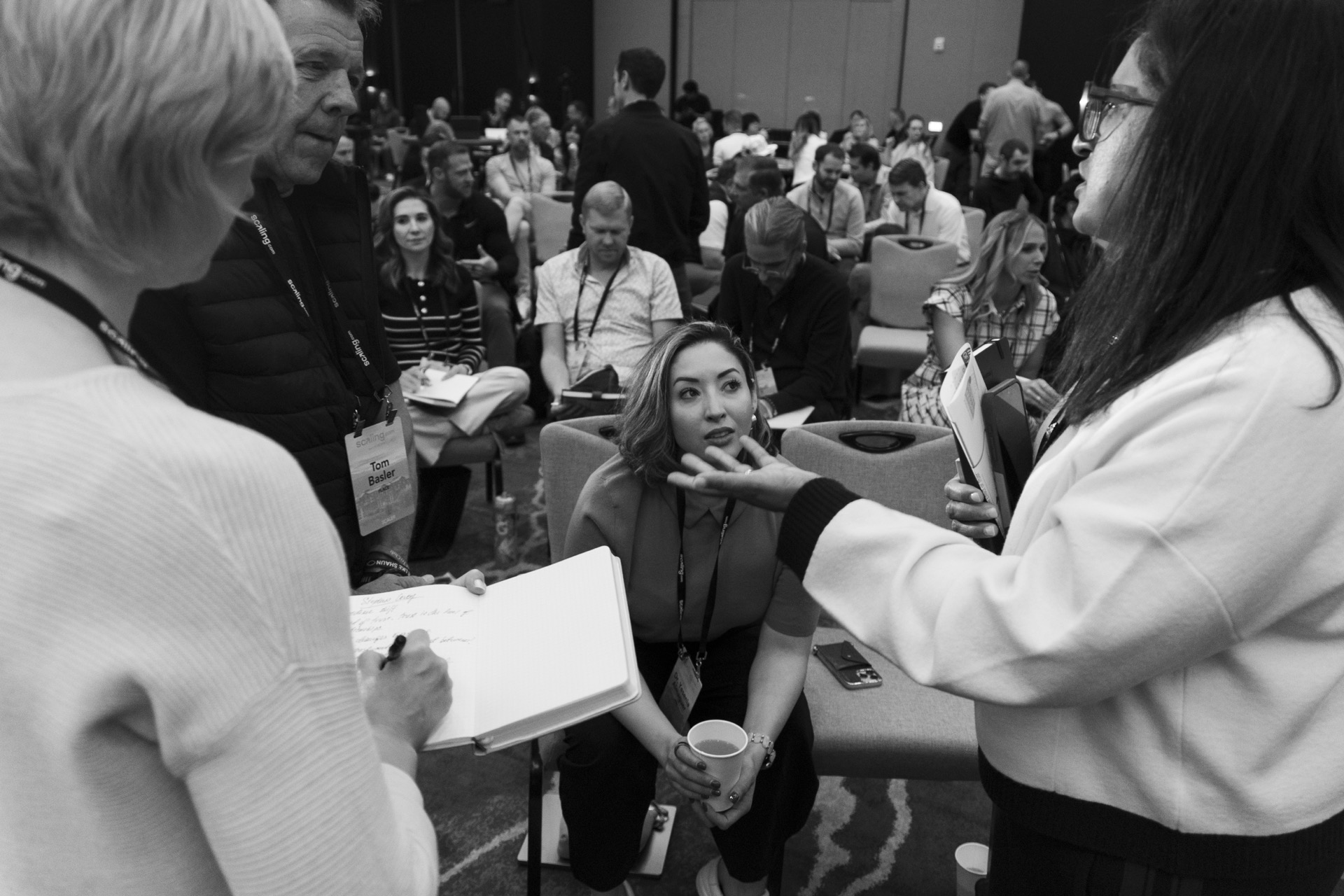 Members exchanging ideas at Scaling Live in Park City