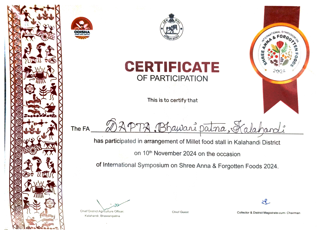 Participation in International Symposium on Shree Anna & Forgotten Foods (2024)