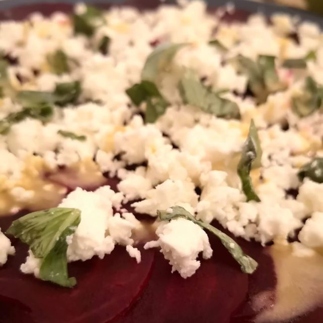 Carpaccio de betterave à la Feta