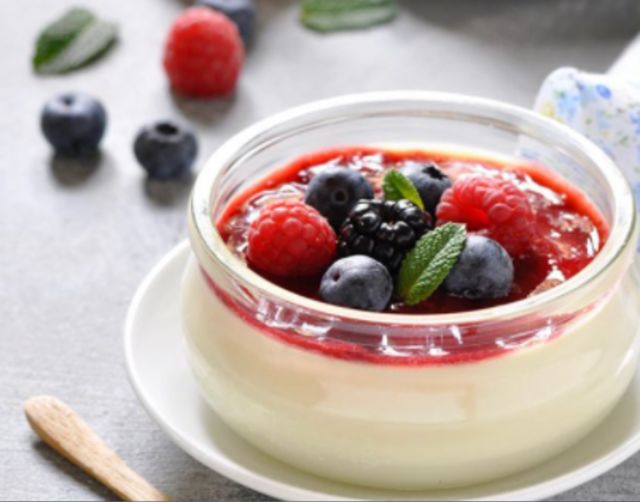 Panna Cotta vegan aux fruits