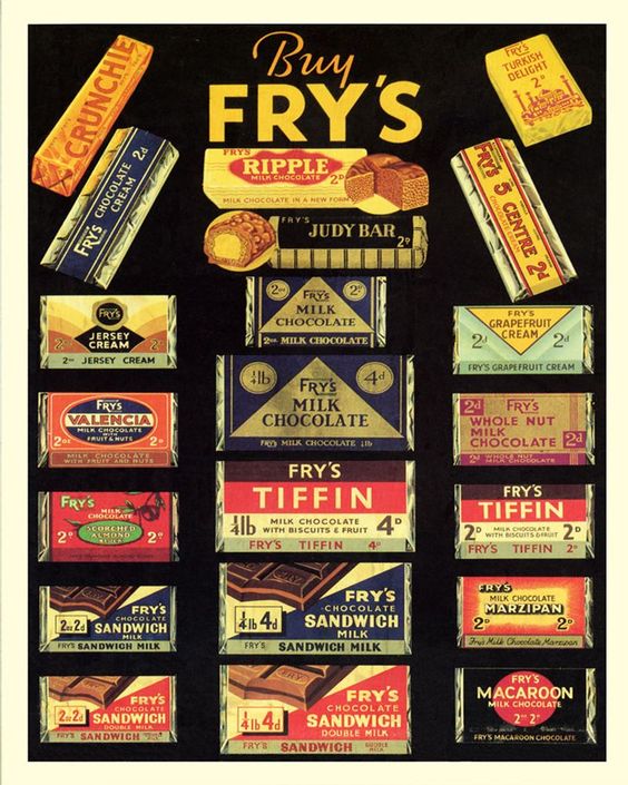 Product bars of J.S. Fry & Sons Product bars of J.S. Fry & Sons