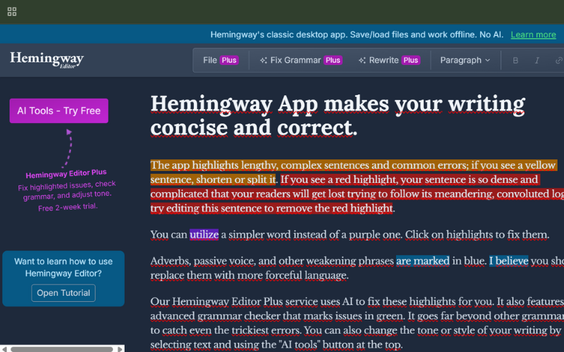 Image 6: Hemingway App