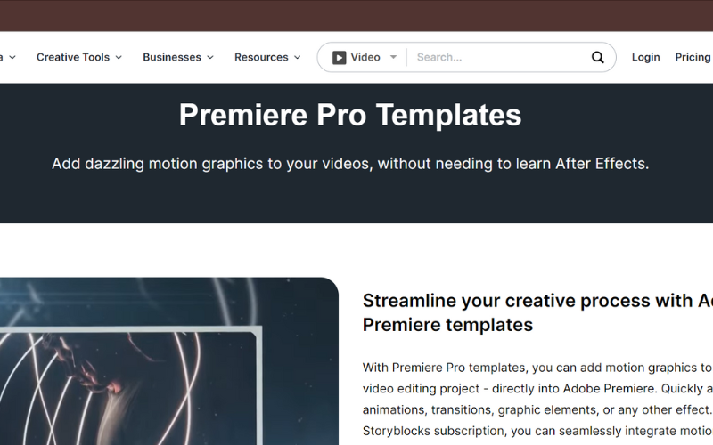Resim 5: Adobe Premiere Pro Şablonları